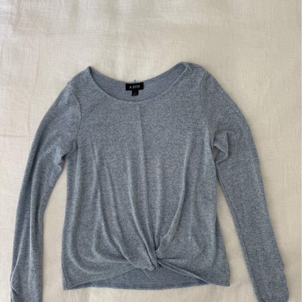 Light Blue/Gray Long Sleeve Top